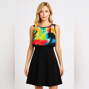 Eva Varro tiered abstract dress